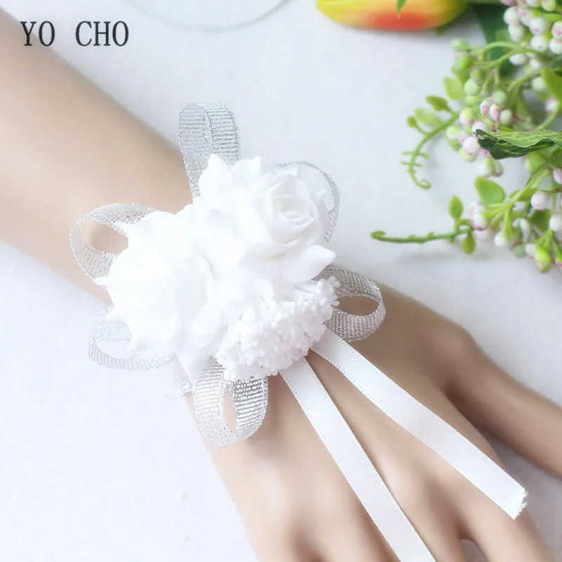 wrist corsage bracelet band bridesmaids flowers (104)