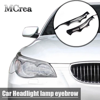 

MCrea Auto Carbon Fiber Headlights Lamp Eyebrow Cover Exterior Trim Sticker Strip For BMW 5 Series E60 Car Styligng Accessories