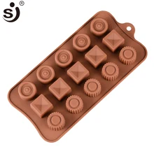 SJ 15 полости формы для шоколада круглые квадратные конфеты силиконовые формы для выпечки инструменты для кухни микроволновая печь безопасный торт украшения