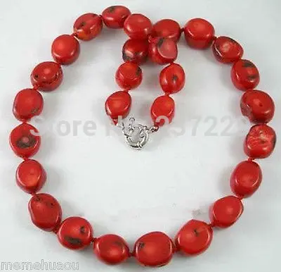 

DD Wholesale XSZ2014 ^^Beautiful Tibet Real red coral beads necklace ,18''