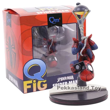 

Q Fig Marvel Spiderman PVC Figure Collectible Model Toy Car Decoration Doll 14cm