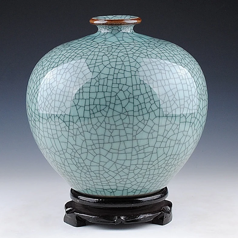 Jingdezhen антикварная фотография celadon ваза бутылка с открытым гранатом украшение для