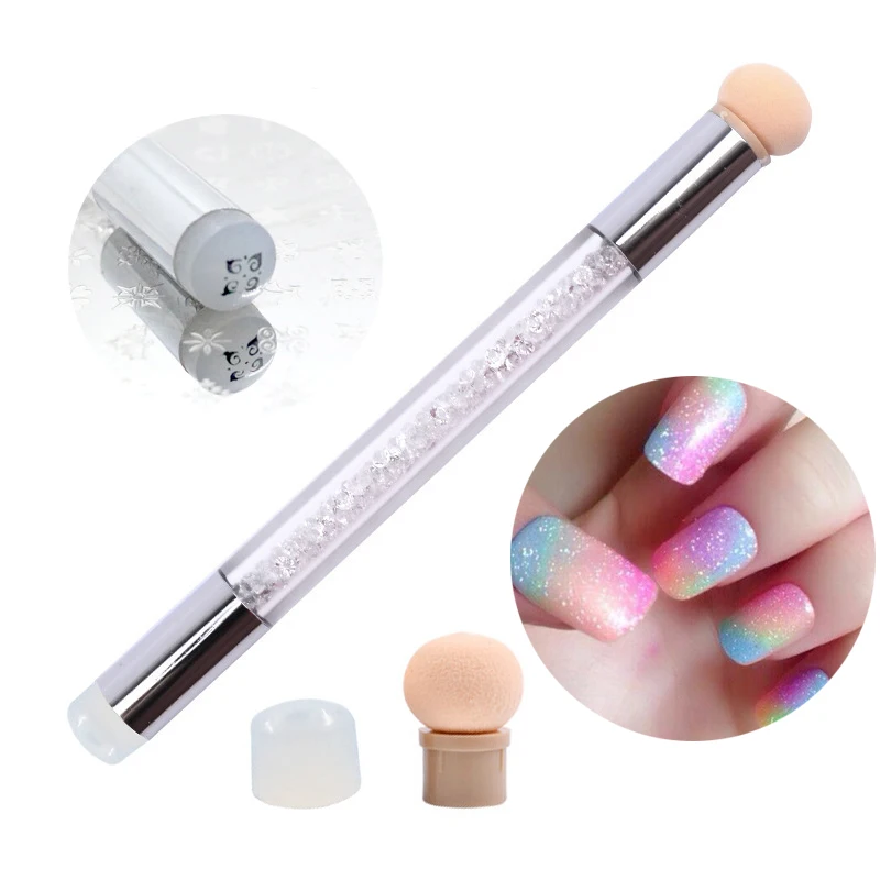 

1pc Dual-Ended Pencil Stamper Sponge Pen Brush Replacement Silicone Stamper Head Artist Painting DIY Gradient Blooming Tool