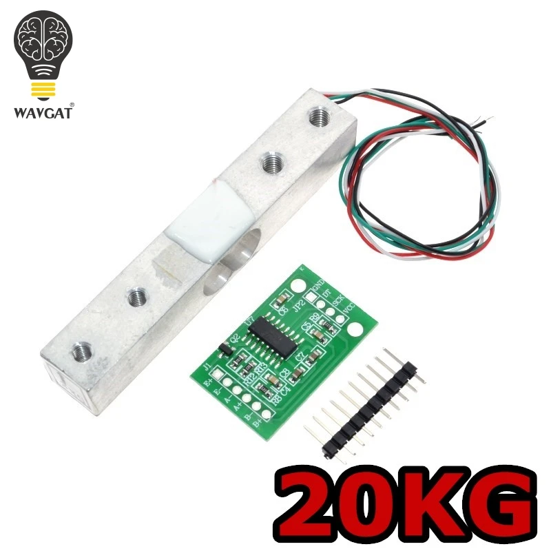 20kg Weight Sensor Kitchen Scale Load Cell+HX711 AD Amplifier Weighing Module 