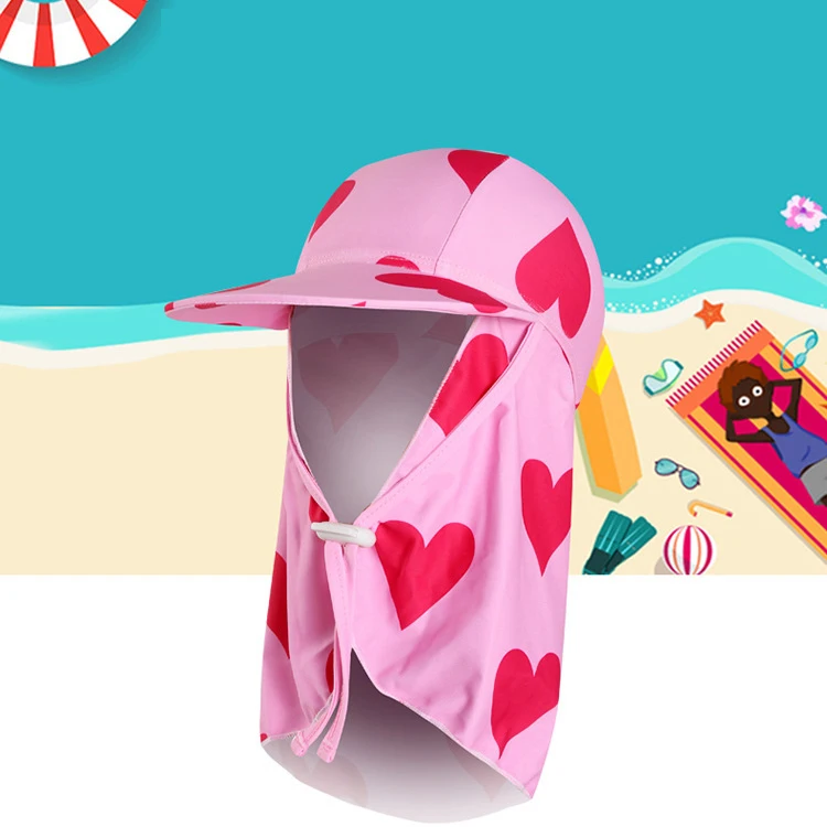 

UV Protect Kids Baby Swimming Caps Swim Sun Hats Beach Caps Kids Swimming Hats 12 Months to 7 Years