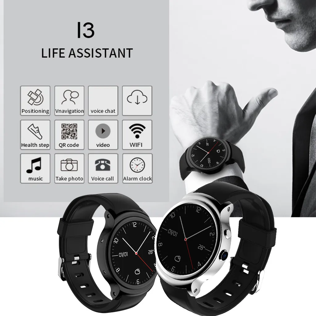 Smart Watch men's Automatic Sensor Screen 3G SIM Card Smart Watch Waterproof Gps 1G+16G Large Memory Smart Watch Android