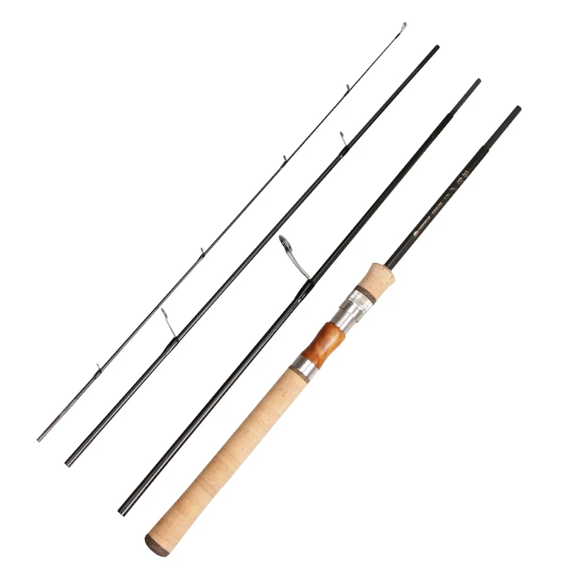 LURESTAR brand Portable four sections M/UL/ML action carbon fishing rod