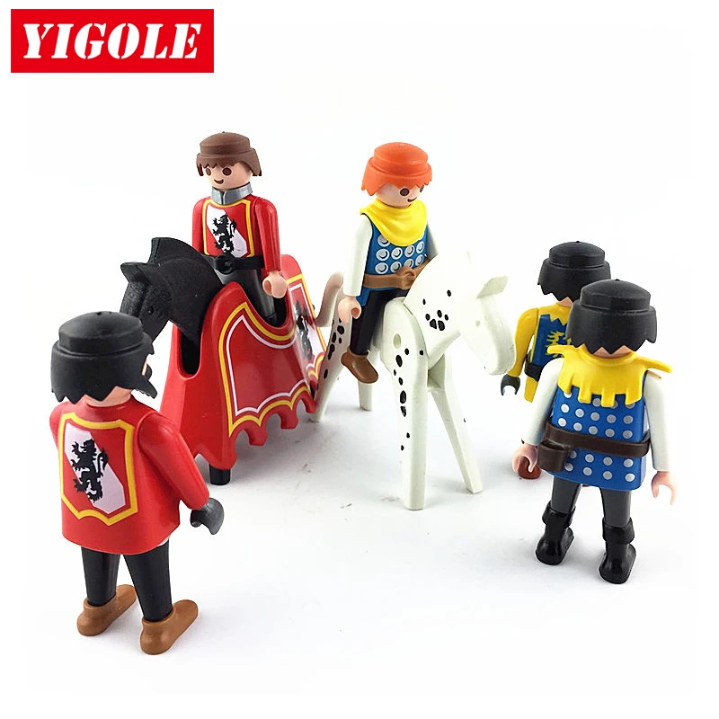 Original Playmobil Chevalier Chateau 5 Chiffres 2 Cheval Ensemble Enfants Meilleure Action Figure Jouets Cadeau D Anniversaire Aliexpress