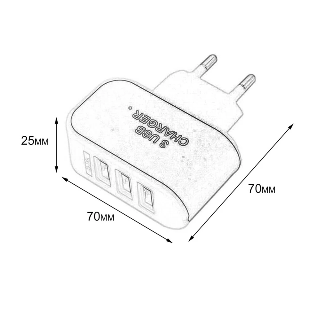 Настенное зарядное устройство EU/US с 3 портами USB зарядное устройство для путешествий AC зарядное устройство s адаптер для iPhone для Xiaomi для samsung