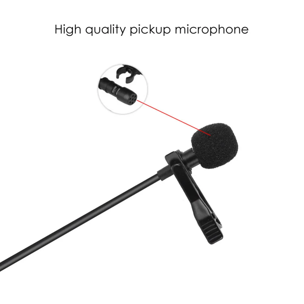 Нагрудный микрофон всенаправленный конденсаторный микрофон для iPhone для samsung для смартфонов Android и Windows