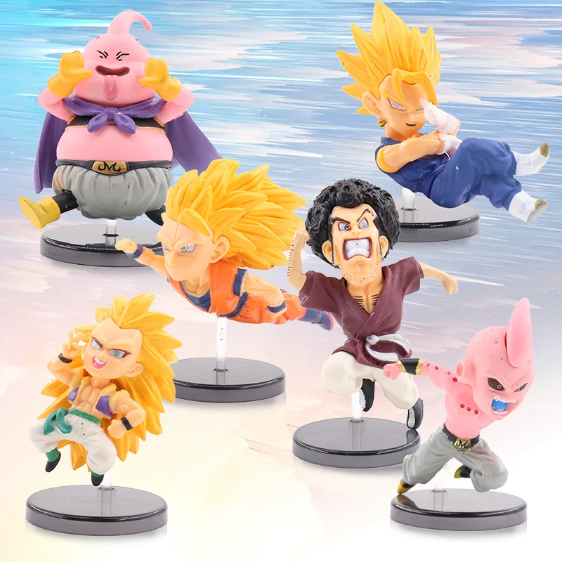 

6pcs/set 3 Style Anime Mini Figurine Dragon Ball Z Gohan Action Collectible Model Action Figures For Kids Gift Toys #E
