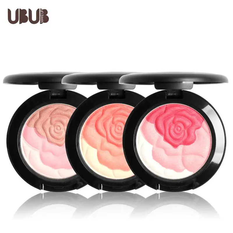 

3 Colors Baked Blush Makeup Cosmetic Natural Baked Blusher Powder Palette Charming Cheek Color Face Make Up