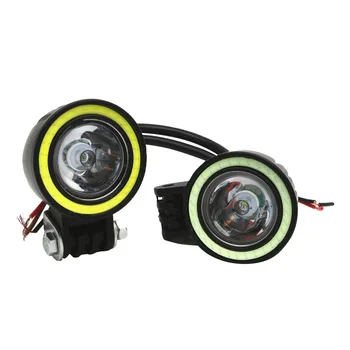 

High quality Motorcycle Led Headlight Waterproof IP67 6500k Auto Headlamp 10W Angel Eye LED Fog Lights Univeral Motor Lamps