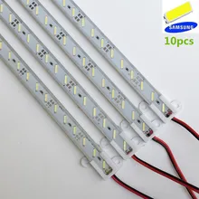 Ультра яркий samsung 8520 SMD светодиодные полосы света 12 В диммируемая Светодиодная настольная лампа с жестким светом бар 12 мм жесткий светодиодный Стержень 24 Вт/м 12 Вт/0,5 м