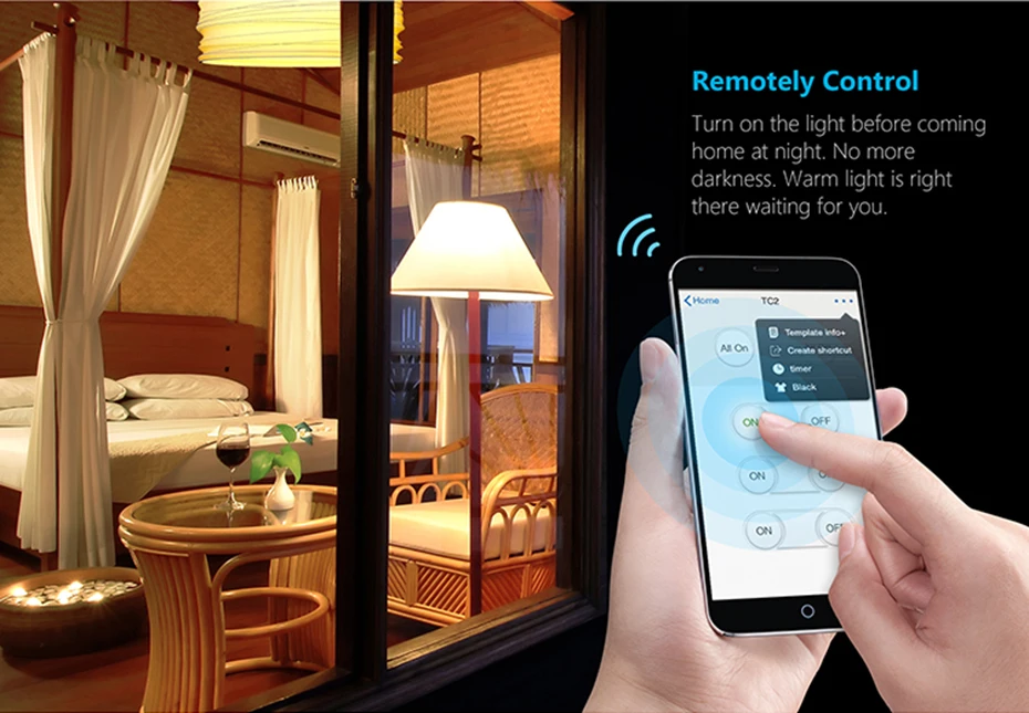 Универсальный сенсорный выключатель Wirelss Wi-Fi выключатель света для xiaomi apple смартфон Автоматизация современного дома Broadlink TC2 настенный