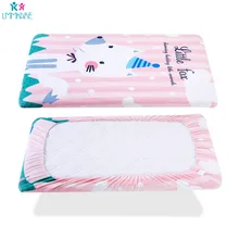 Трикотажная хлопковая детская кроватка для младенца простыня Мягкая дышащая детская наматрасник постельные принадлежности для новорожденных кроватка 130*70 см