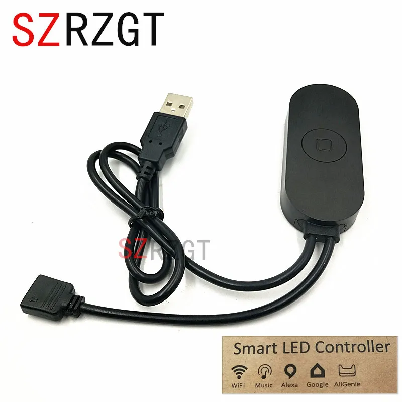 

mini WiFi connection Smart home controller for RGB strip light, DC5-24V support, compatible with Google home, Tmall genie