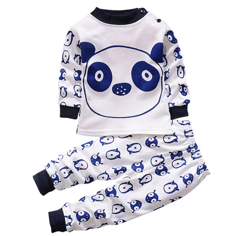 

Long Sleeve Graphic Tee PJ Set Pjs Little Boys' 2 Piece Thermal Pajamas Kids Baby Boys Infant Jersey Set newborn Pant set kitten