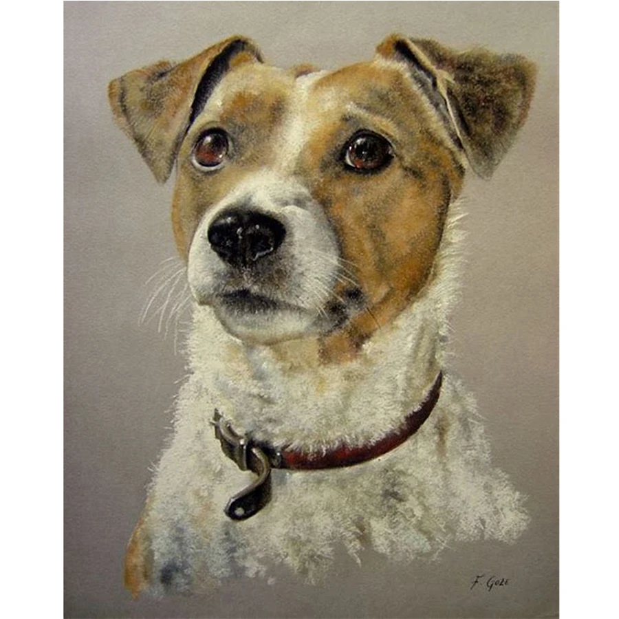 

5d diy Diamond Embroidery Animal Jack Russell Terrier Dog diamond Painting Animal Cross Stitch Full Diamond Mosaic art Christmas