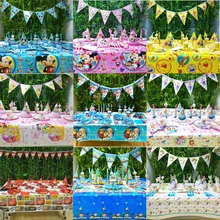 

Minions Mickey Mouse Frozen Princess Sofia Unicorn Winnie Pooh Kid Birthday Party Supplies Tableware Decoration Favors