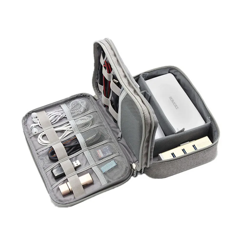 Men s Women s Travel Passport Covers Bag Wallet Data Cable Charger Pouch Organizer Accessories Storage