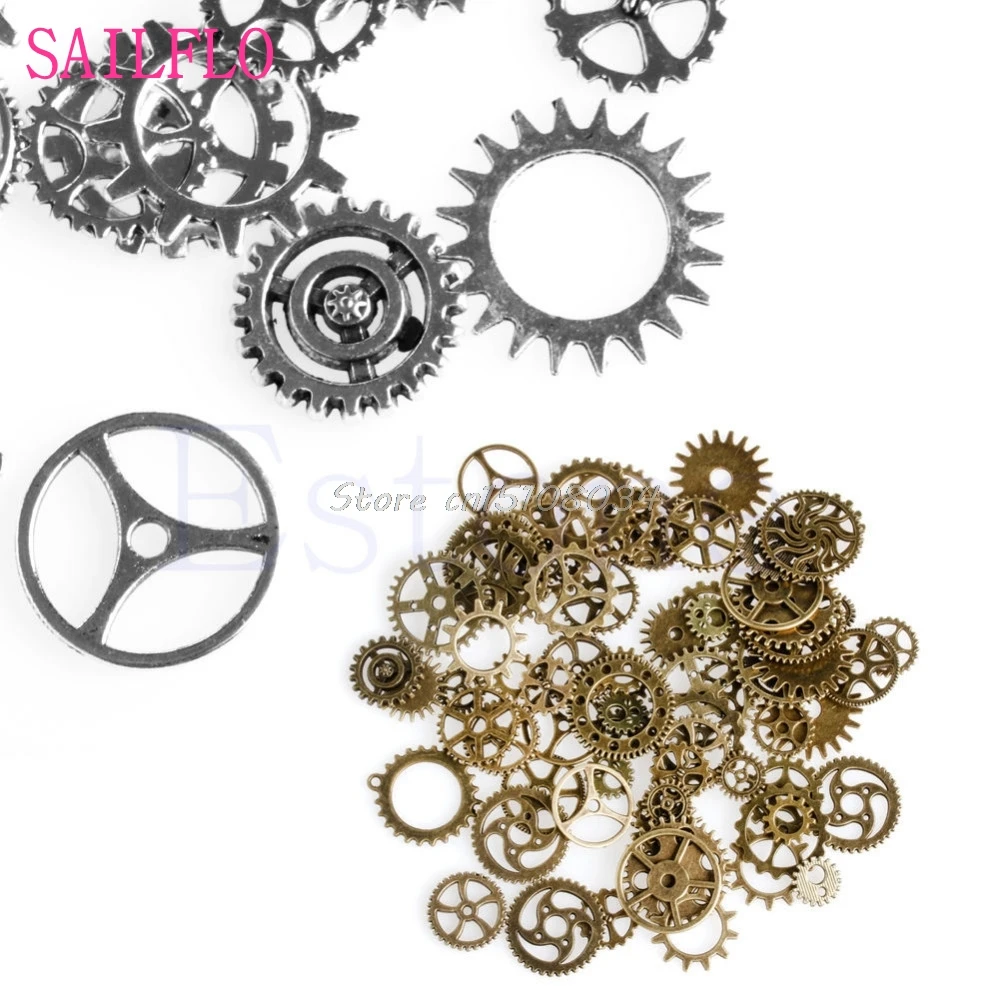 1 paquete de 100g mezcla de aleación mecánica Steampunk engranajes y engranajes accesorios de bricolaje nuevo S08 de la nave de la gota