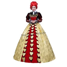Алиса в стране чудес косплей костюм вампира дьявола Королева сердец цвет костюм платье для женщин Хэллоуин вечерние платья