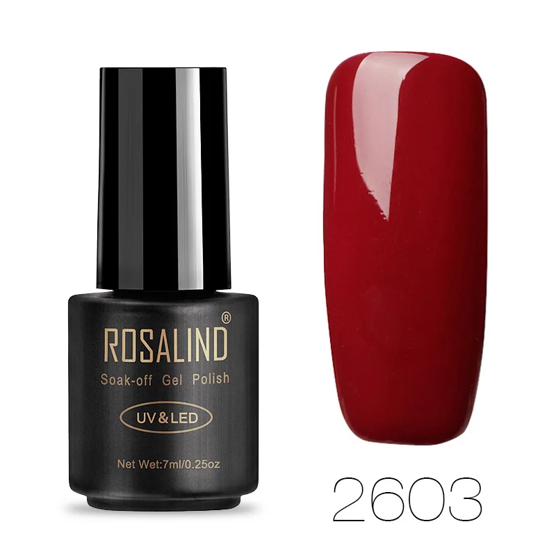 ROSALIND Гель-лак для ногтей 7 мл УФ-цветной гель для ногтей Гибридный Гель-лак для ногтей маникюрный набор Vernis Полупостоянный Базовый Топ - Цвет: RA2603