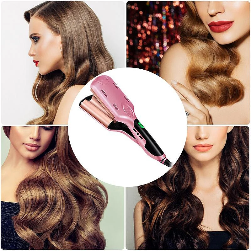 Щипцы для завивки волос с тремя трубками, три бочки, глубокая волна, волнистая вода, яйцевидные рулоны, щипцы для завивки волос, инструмент для укладки волос