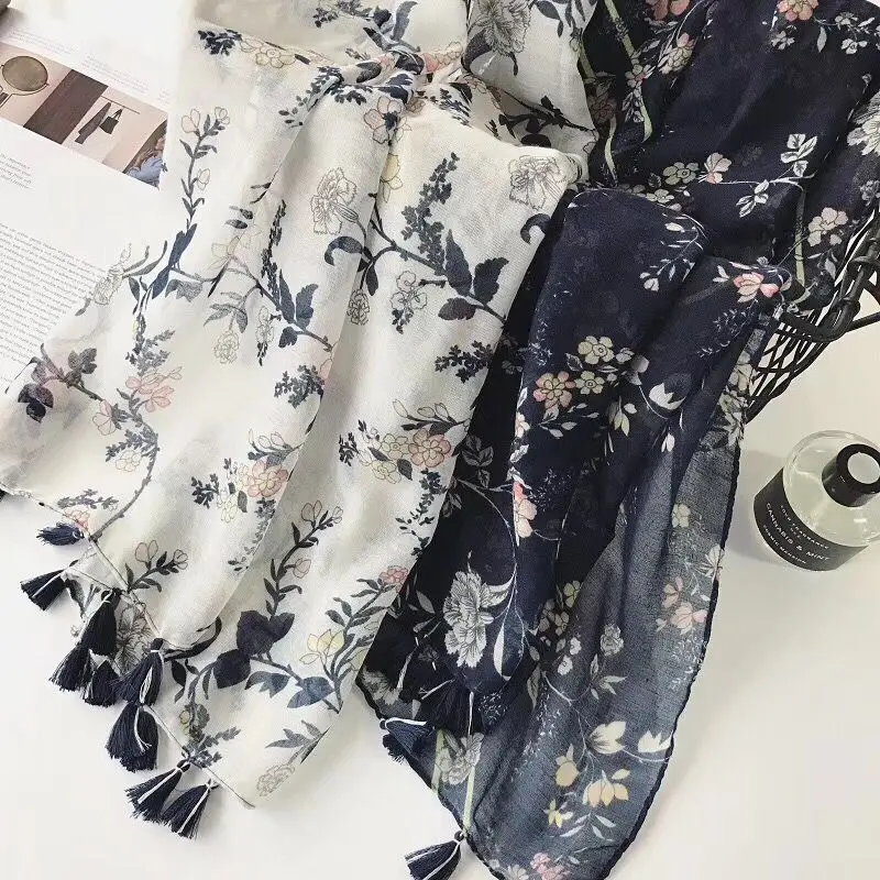 

2018 fashion flower head scarf,spring scarf Muslim floral hijab,ponchos and capes,viscose shawls,accesorios mujer sjaal,bufandas