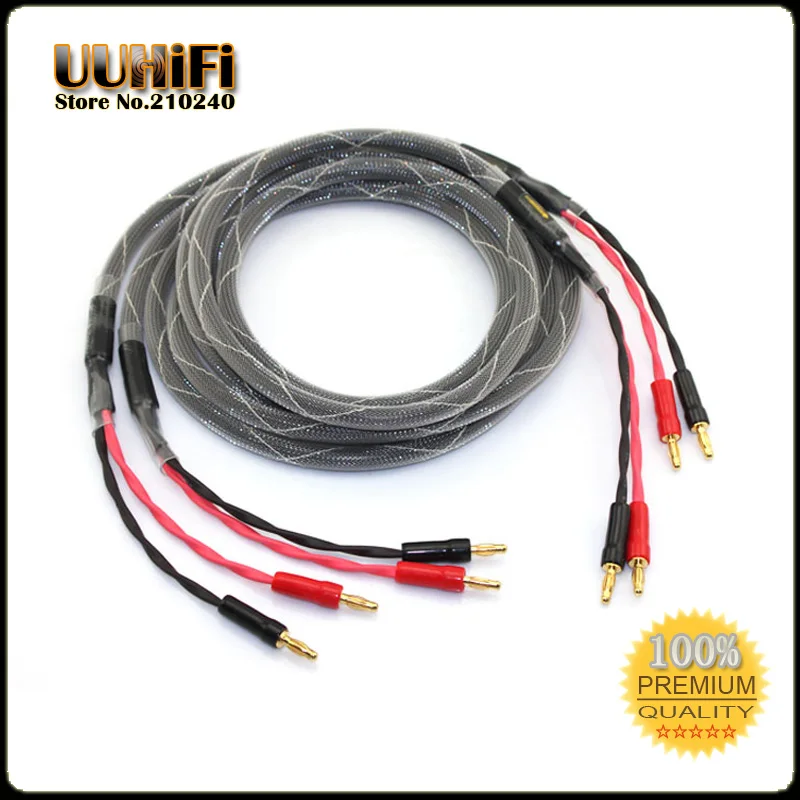 2PCS/pair High Quality HIFI Speaker Cable / Banana to Banana Type