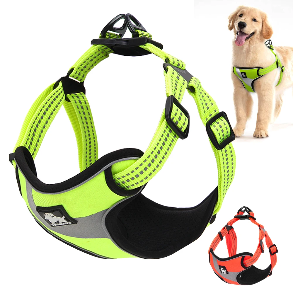 No Pull Nylon Dog Harness 3M Reflective Reflective Dog Walking