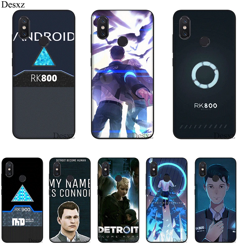 Мобильный телефон чехол для Xiaomi Mi MAX 3 6 8 A2 Lite A1 5X 6X F1 9 SE силиконовый Detroit Become Human RK800