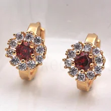 Роскошные женские серьги-кольца золотистого цвета, серьги в виде цветка с круглым цирконием, блестящие модные ювелирные изделия, вечерние, подарок на свадьбу