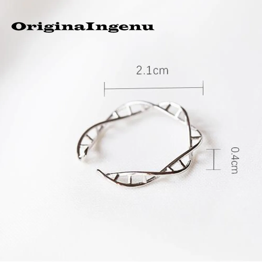 Кольца Haut Femme DNA 925 минималистичные винтажные изысканные креативные Подарочные в