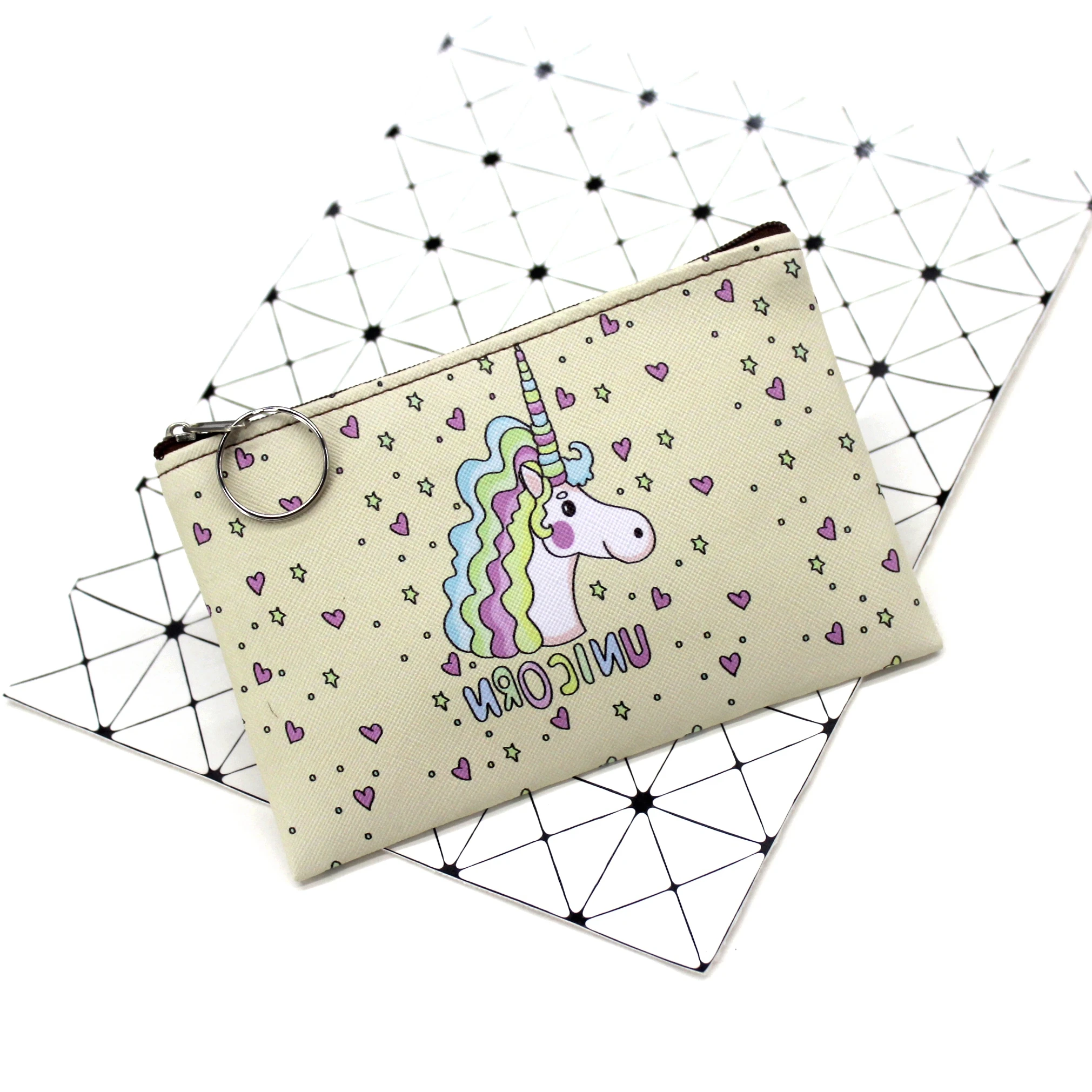 Unicorn 14 Мультяшный единорог, кошельки для монет, женские мини-кошельки, милый держатель для карт, Дамский ключ, сумки для денег для девочек, кошелек для девочек, Детский кошелек - Цвет: Unicorn 14
