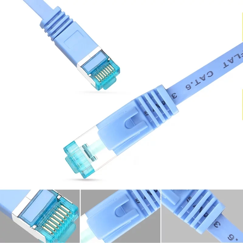 Rovtop CAT6 плоский Ethernet кабель RJ45 Lan сетевой Патч корд для компьютера роутера