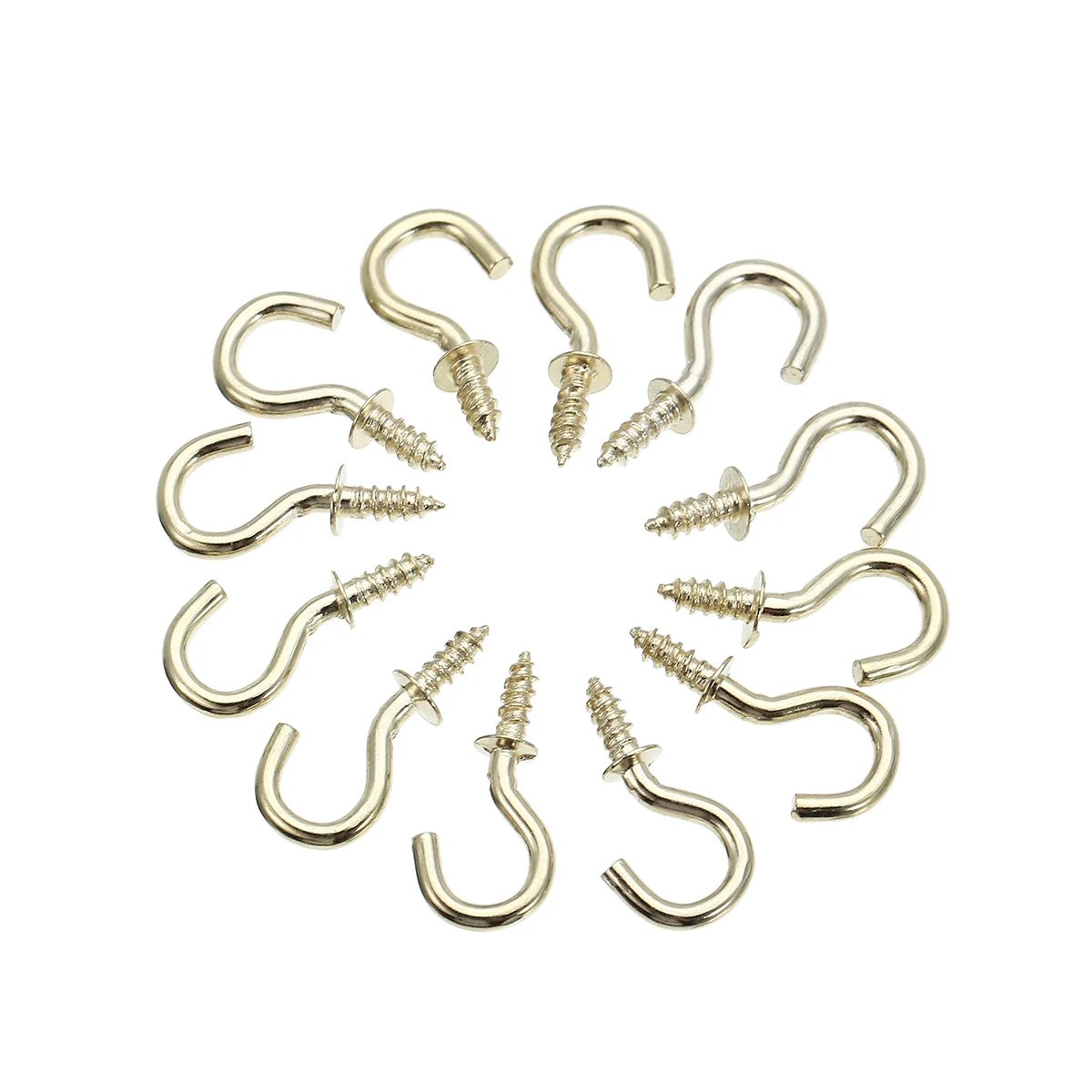 

50Pcs Brass Cup Hooks Screws Coat Picture Hanger Key Jewelry Display Holder Practical Hooks Shellhard
