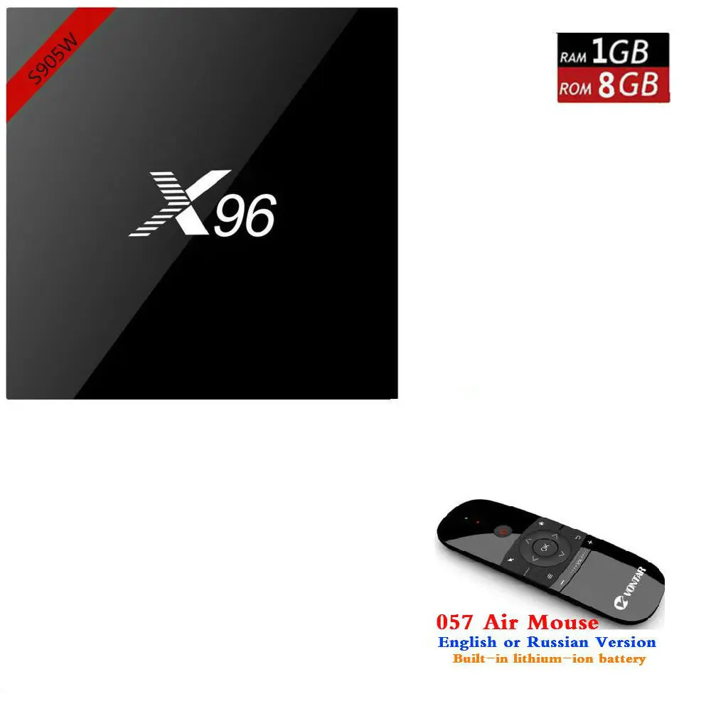 Yojia 4K медиаплеер X96w Смарт ТВ приставка Android 7,1 Amlogic S905w 1 ГБ/8 ГБ 2 ГБ/16 ГБ X96 ТВ приставка X96w приставка DLNA - Цвет: 1G8G 057