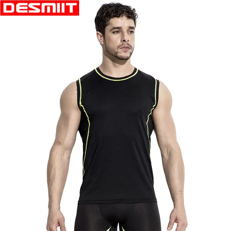 Aliexpress.com : Buy Sleeveless Mesh Running Shirt Men Tight Solid ...