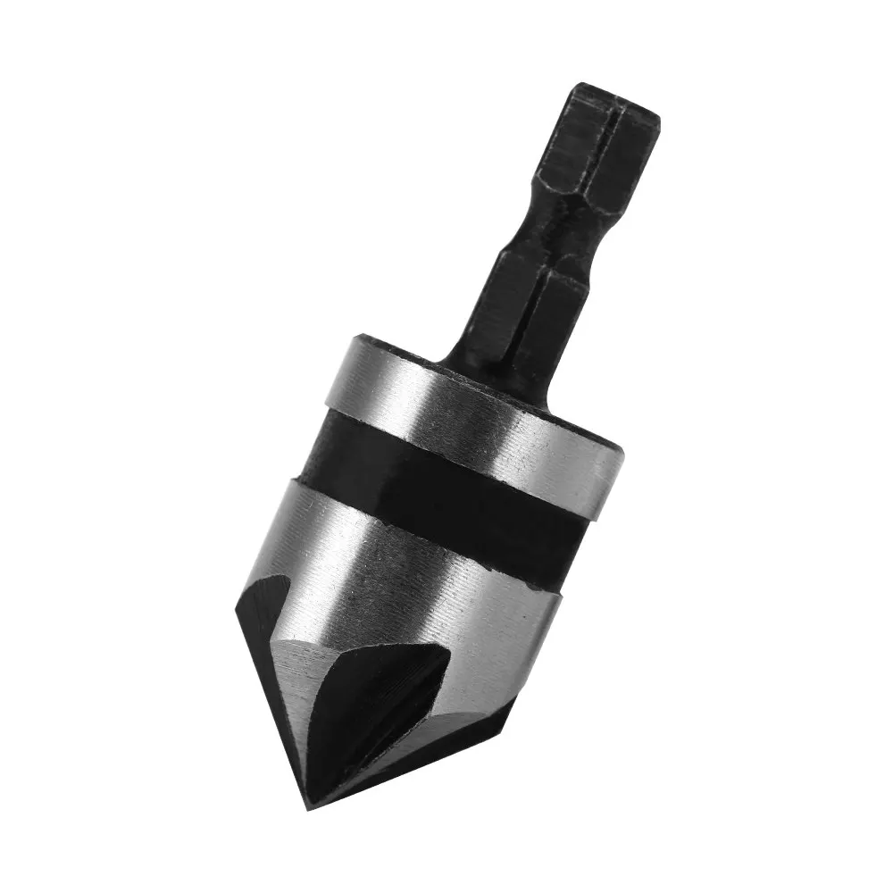 High Carbon Steel Chamfer Hex Handle Countersink Boring Set for Wood Soft Metal Quick Change Drill Bit Tools Chamfering Machine