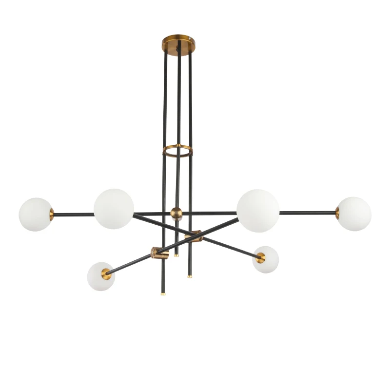 

Post modern pendant lamp unfold 6 arm simple Suspendsion light adjustable arm Fixture E27 lamp AC220V Bedroom Dining Living Room