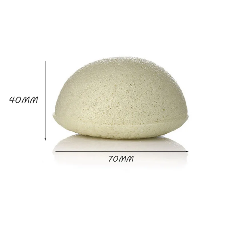 70*40 спонж для умывания полукруг сухой натуральный giantarum konjac sponge konnyaku для очищения лица, отшелушивания, купания