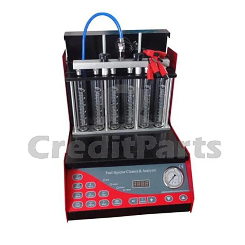 

CreditParts FIT-103T 6Cylinder Fuel Injector Cleaner&Analyser Ultrasound Cleaner Auto Testing Machine English Panel