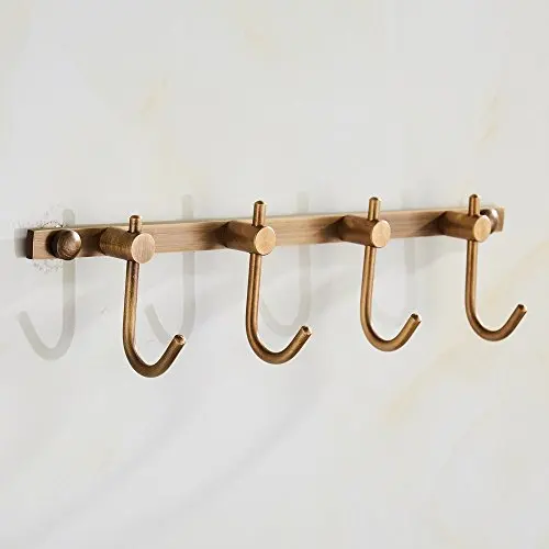 Europe Antique Towel Hook Solid Br 5 Hanger Wall Mounted Coat Europe Antique Towel Hook Solid Br 5 Hanger Wall Mounted Coat Chrome Brushed
