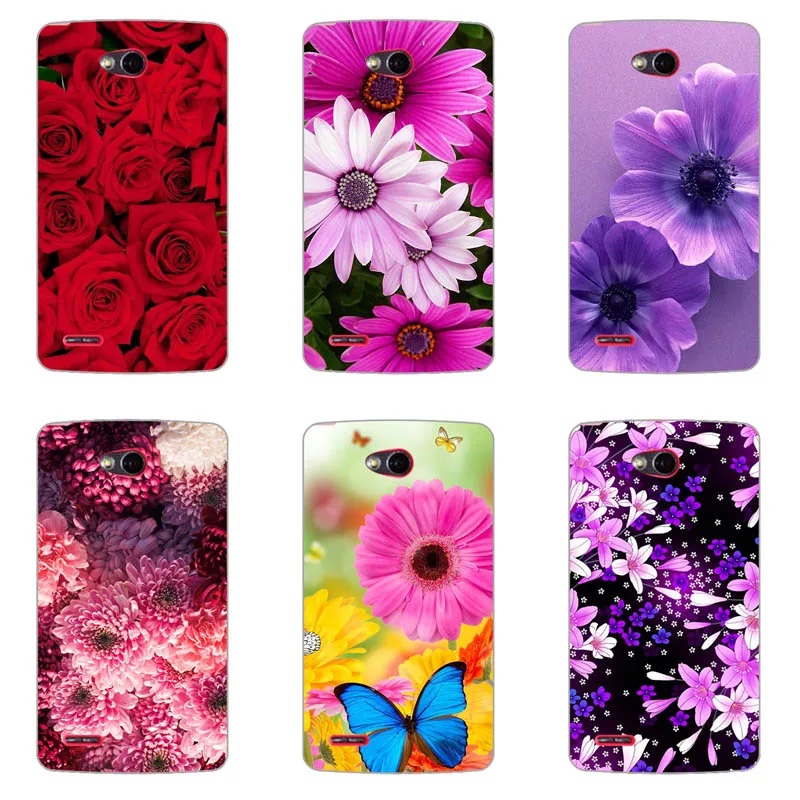 

hard plastic Phone Cases For LG L80 Dual D380/L80 Dual TV D385 Phone Case Back Cover Coque Print painting Flower style