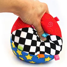 Buy Free shipping, 2015 New Arrivals Colorful Baby Children's Ring Bell Ball Baby Toy Ball, Educational cotton Bell Ball Toys Free Shipping