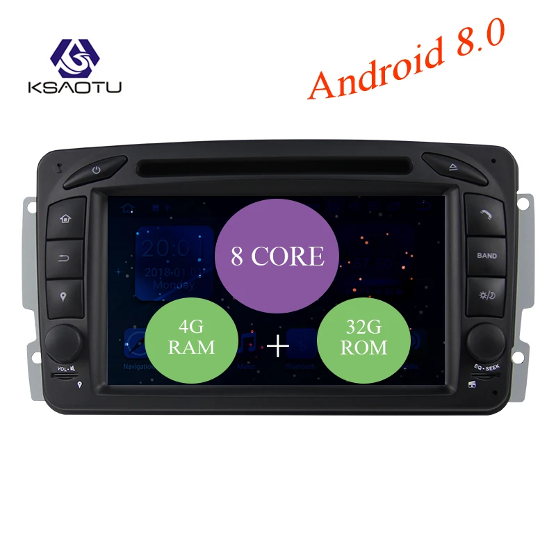 KSAOTU 7 &quotDAB + 4G Android 8 0 автомобильный DVD плеер SD GPS для Mercedes Benz C/CLK/G Class W203 Vito Viano |