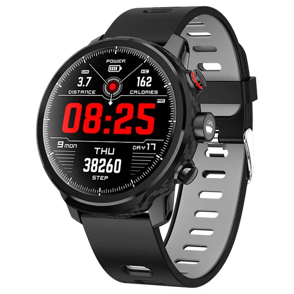 black VORKE VKT8 Смарт часы IP68 водонепроницаемый погода Forcast Smartwatch поддержка светодиодное освещение напоминание о звонках - Цвет: black