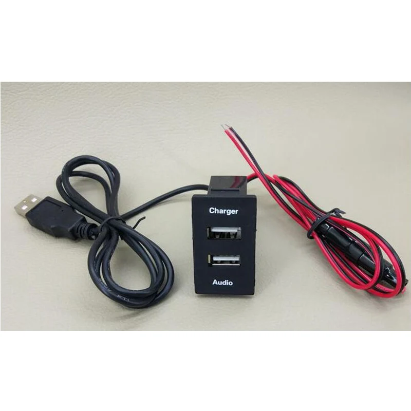 USB зарядное устройство аудио разъем напряжение выход температура в дисплее температура VOL. V TEM для Toyota Prado 3400 2002/VIOS 2004-2006